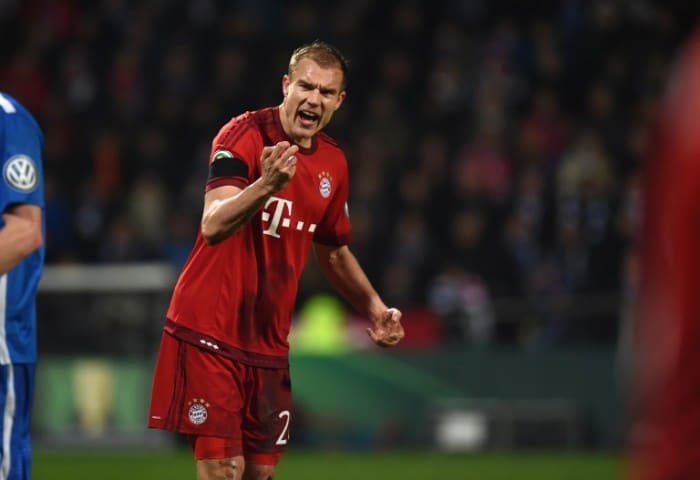 Holger Badstuber beim DFB Pokal Viertelfinale gegen den Vfl Bochumam 10.Februar 2016 in Bochum. / AFP / PATRIK STOLLARZ