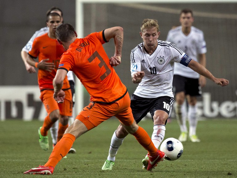 Lewis Holtbybeim 2013 UEFA U-21 Championship group B football gegen die Niederlande (Foto AFP)
