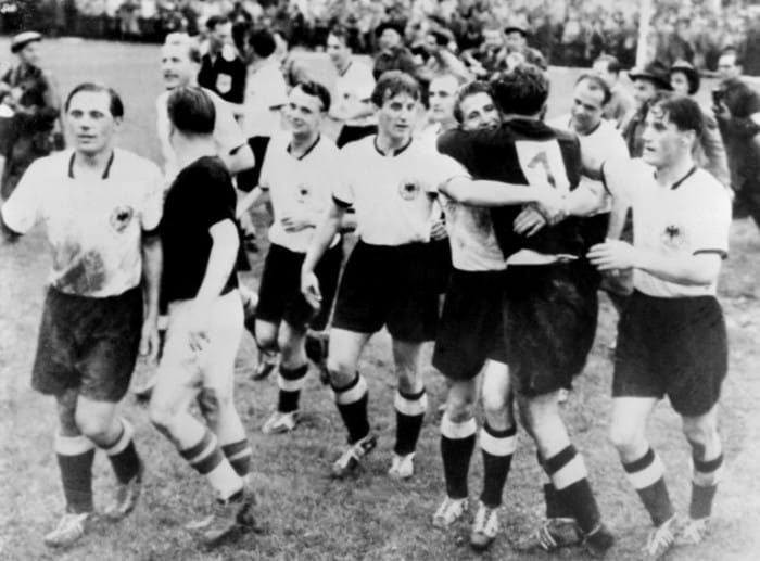 Deutschland gewinnt die WM 1954 in der Schweiz. AFP PHOTO/INTERCONTINENTALE