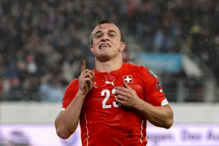 Xherdan Shaqiri im Schweizer Nationaltrikot von Puma (Foto AFP)