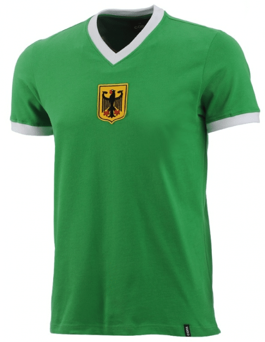 Das Retrotrikot der WM 1970 in grün von Deutschland.