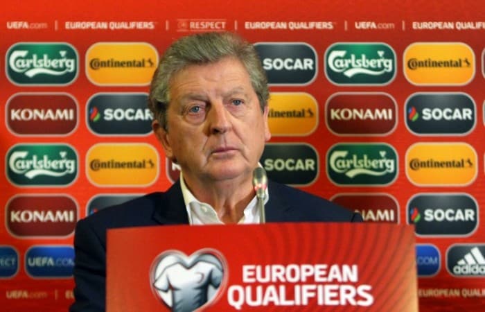 England's manager Roy Hodgson attends a press conference at The Novotel Hotel in Vilnius on October 11, 2015, on the eve of the UEFA Euro 2016 qualifying football match between Lithuania and England. AFP PHOTO / PETRAS MALUKAS