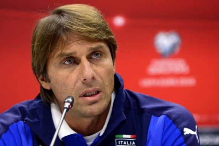 Italy's coach Antonio Conte attends a press conference in Baku on October 9, 2015 on the eve of the UEFA Euro 2016 Group H qualifying football match between Azerbaijan and Italy. AFP PHOTO / TOFIK BABAYEV