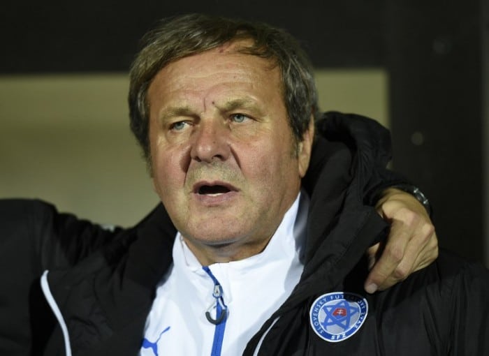 Slovakia's head coach Jan Kozak poses during the UEFA Euro 2016 Group C qualifying football match between Luxembourg and Slovakia at the Josy Barthel Stadium, on October 12, 2015 in Luxembourg. AFP PHOTO / JOHN THYS