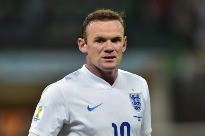 England's forward Wayne Rooney reacts during the Group D football match between Uruguay and England at the Corinthians Arena in Sao Paulo on June 19, 2014, during the 2014 FIFA World Cup. AFP PHOTO / NELSON ALMEIDA