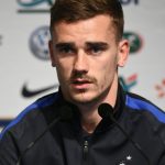 France's forward Antoine Griezmann gives a press conference at the team's training centre in Clairefontaine-en-Yvelines on March 22, 2016, three days ahead of the friendly football match against Netherland. / AFP PHOTO / FRANCK FIFE