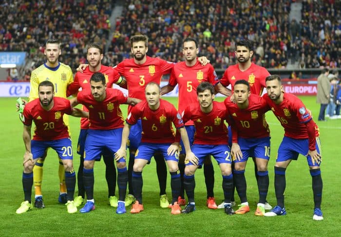Spaniens Nationalmannschaft gegen Israel in der WM-Qualifikation am 24.März 2017. / AFP PHOTO / MIGUEL RIOPA