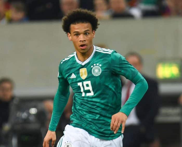 Leroy Sané im neuen Away Trikot 2018 von Deutschland beim Länderspiel gegen Spanien am 23.März 2018. (Foto AFP)