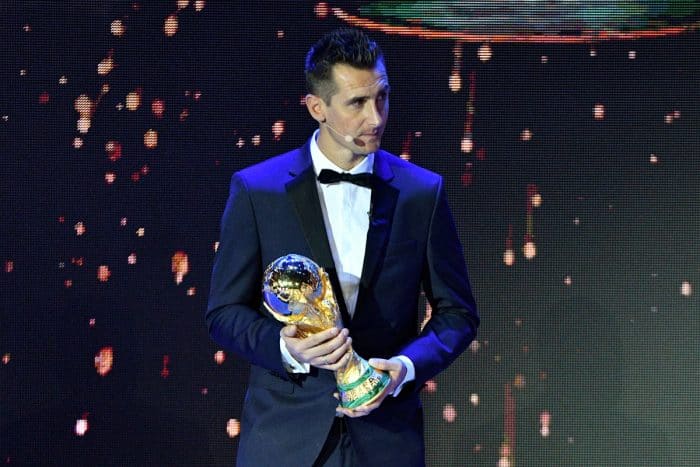WM-Torschützenkönig Miroslav Klose im Moskauer Kremlin am 1. Dezember 2017 bei der 2018 FIFA World Cup Auslosung. Mladen ANTONOV / AFP