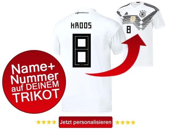 Jetzt das neue DFB Trikot 2018 mit deinem Namen bestellen!