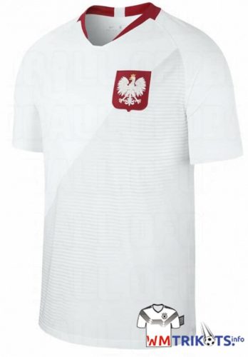 Das neue weiße Heimtrikot von Polen 2018 von nike.