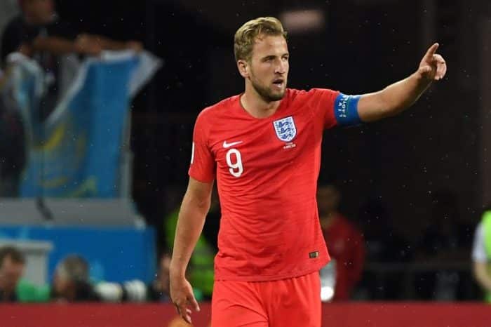 England's Stürmer Harry Kane schießt beide Tore gegen Tunesien in Volgograd am 18.Juni 2018. / AFP PHOTO / Mark RALSTON /