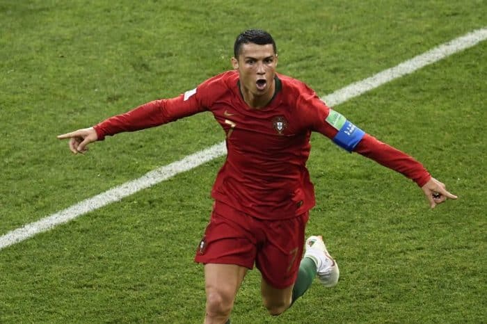 Portugal's Stürmer Cristiano Ronaldo hat einen Lauf bei der Fußball WM 2018 - schon vier Tore in zwei WM-Spielen erzielt!. / AFP PHOTO / Jonathan NACKSTRAND