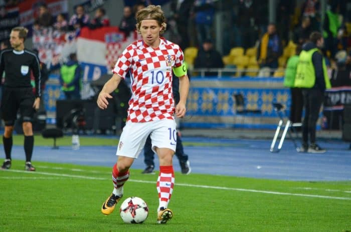 Luka Modric im Trikot von Kroatien mit der Nummer 10 (Foto Shutterstock)