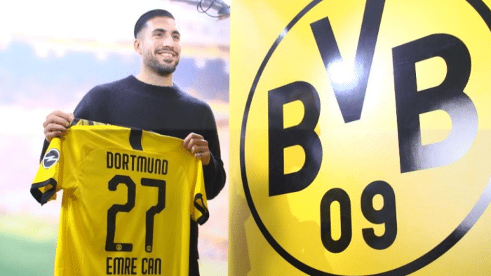 Emre Can wird von Juventus Turin ausgeliehen. Im neuen BVB Trikot trägt er die Nummer 27! (Foto BVB TV)