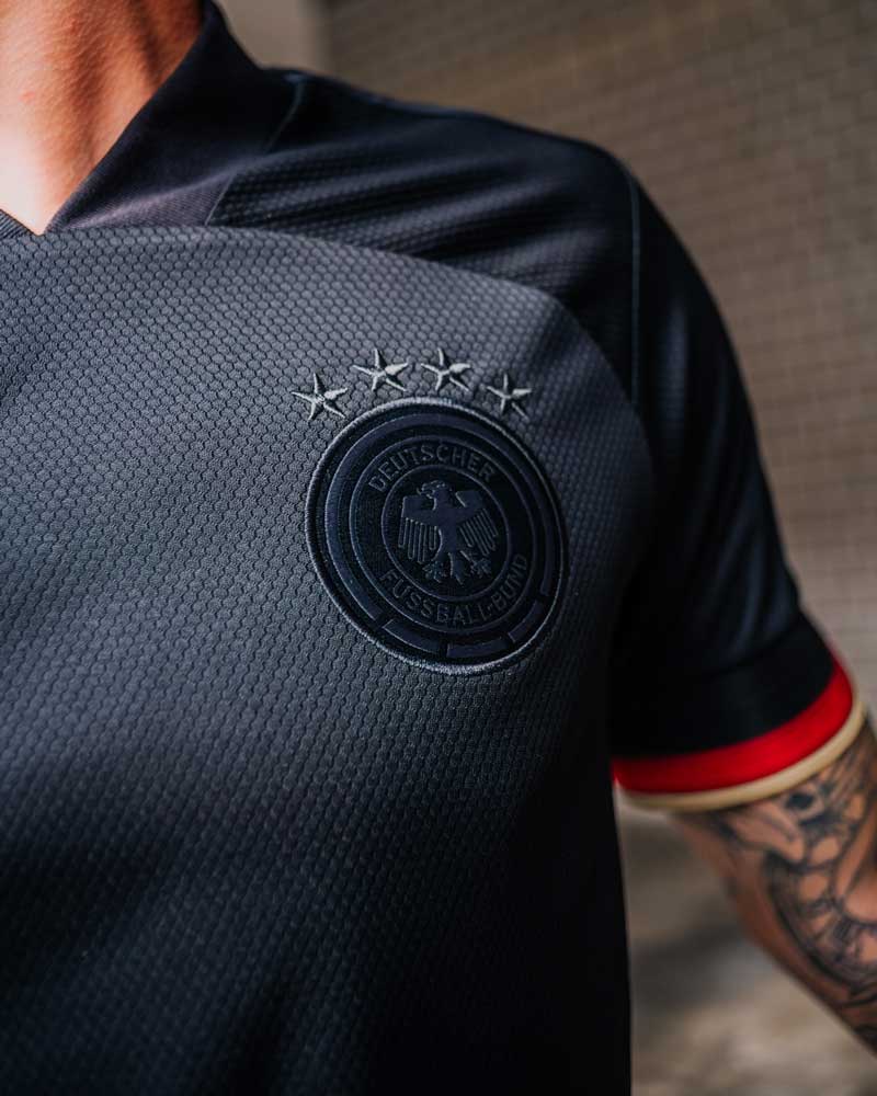 Match Details Patch Trikot Deutschland VS England WM 2010 Aufdruck Flock Schwarz 