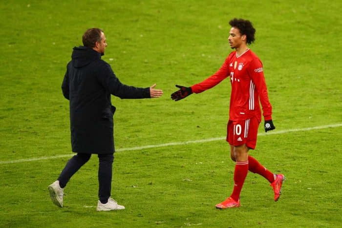 Hans-Dieter Flick - neuer Bundestrainer der deutschen Fußballnationalmannschaft - setzt auf neue Spieler wie Leroy Sane (Photo by CHRISTOF STACHE / various sources / AFP)