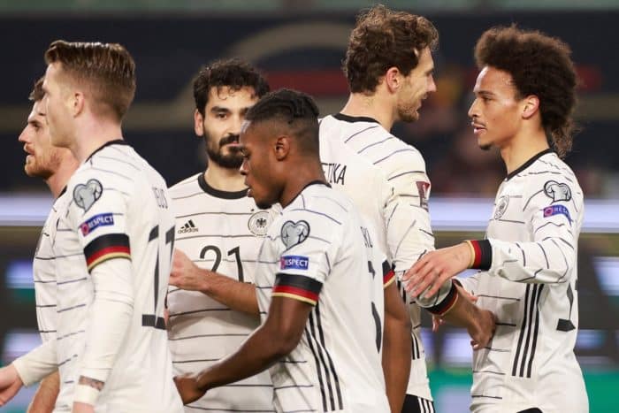 Die deutsche Fußballnationalmannschaft qualifiziert sich vorzeitig am 8.Speiltag der WM-Quali für Katar! (Photo by Odd ANDERSEN / AFP)