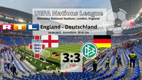 Deutschland spielte 3:3 gegen England