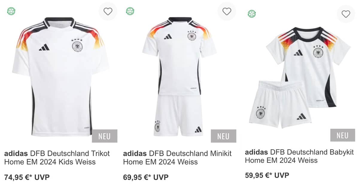 DFB Trikots 2024: Unterschiede Kindertrikots, Minikit und Babykit