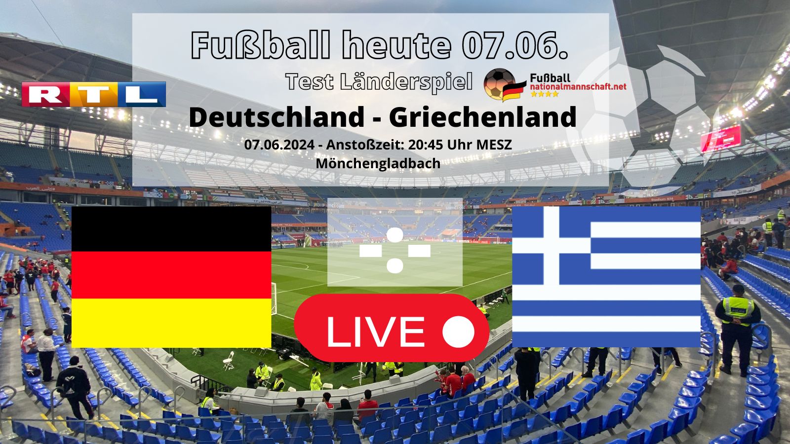 Länderspiel Vorschau Deutschland - Griechenland am 7.6.2024
