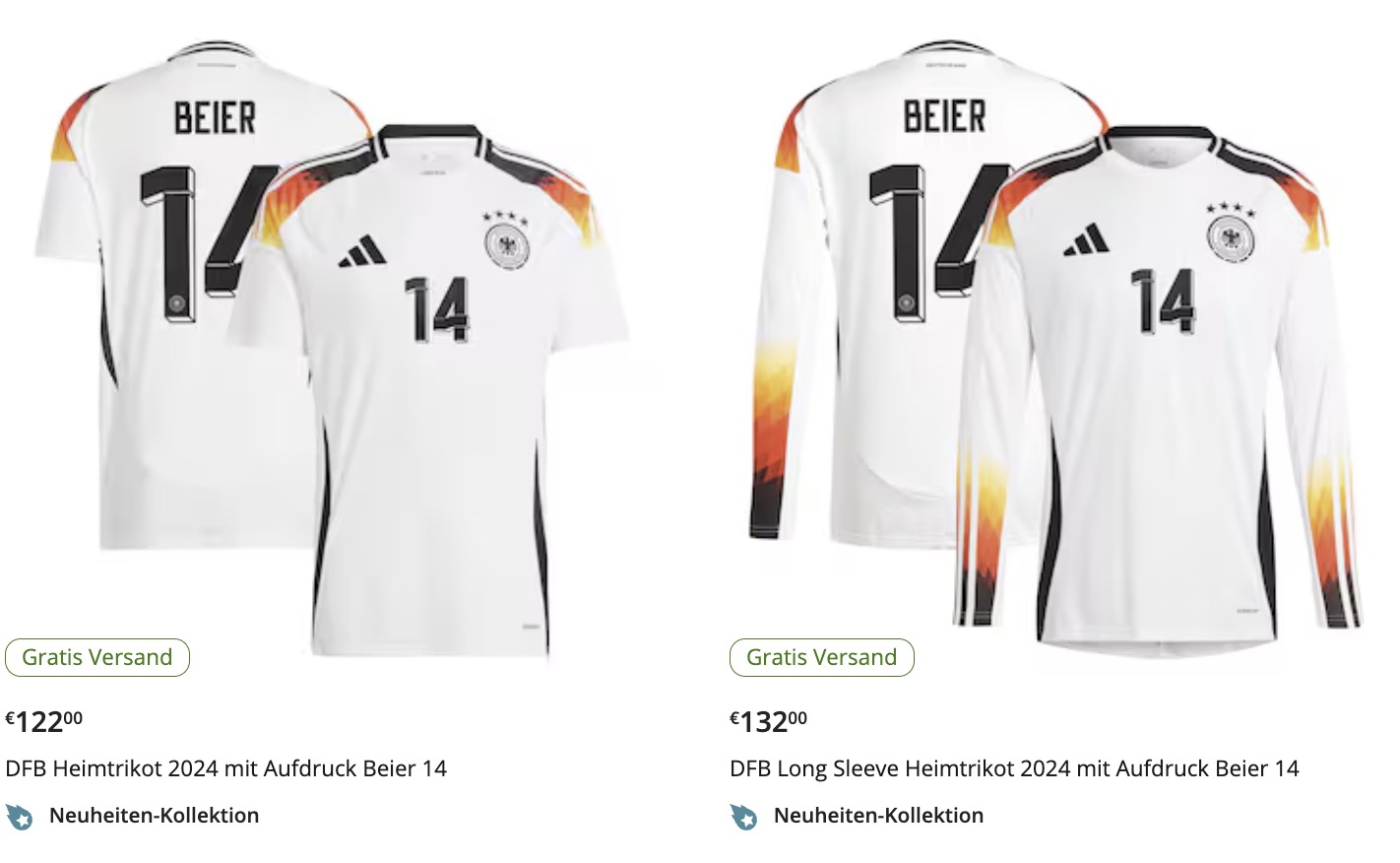 DFB Trikot Nr. 14 von Maximilian Beier