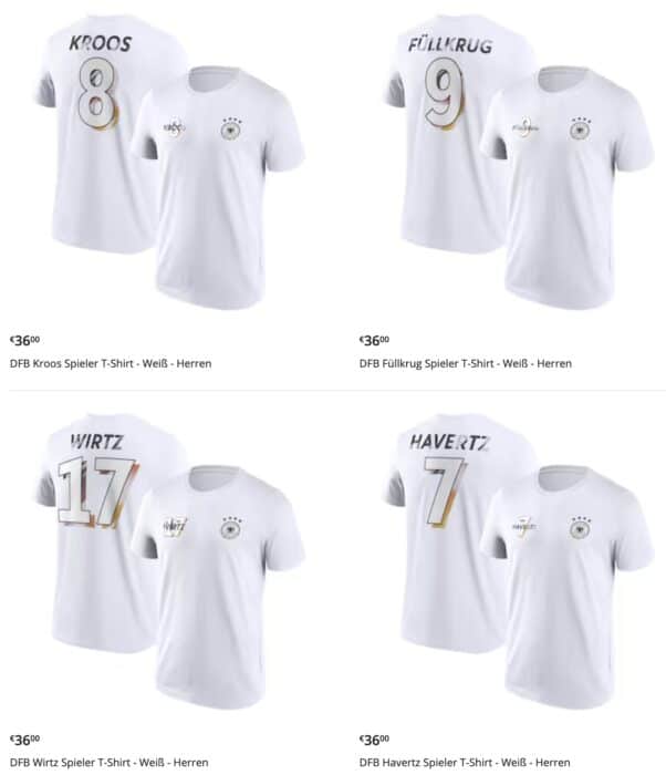 DFB Fanshirts alle Namen + Rückennummer