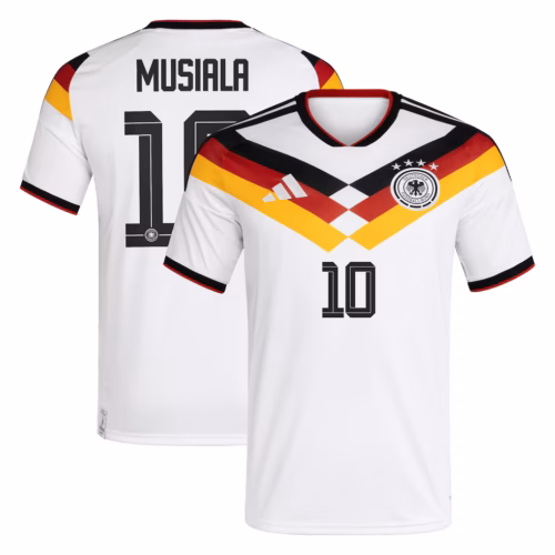 Im November 2025 trägt das DFB Trikot 2026 Jamal Musiala die Rückennummer 10.