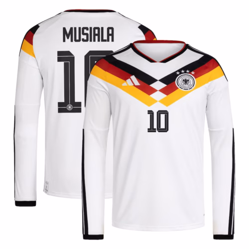 Im November 2025 trägt das DFB Trikot 2026 Jamal Musiala die Rückennummer 10.