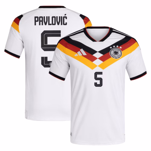 Im November 2025 trägt das DFB Trikot 2026 Alexander Pavlovic die Rückennummer 5.