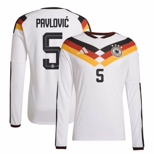Im November 2025 trägt das DFB Trikot 2026 Alexander Pavlovic die Rückennummer 5.