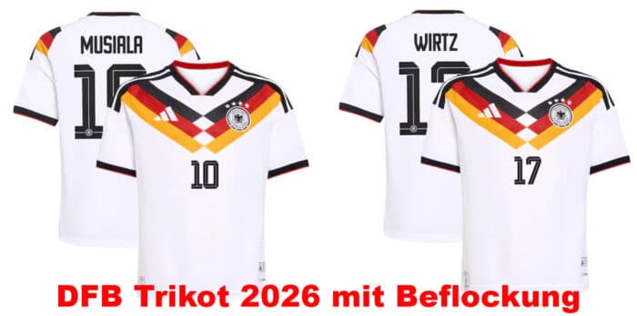 Beflockung des neuen DFB Trikots 2026