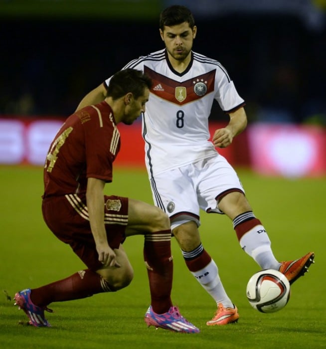 Kevin Volland 2015 im DFB Trikot mit der Nummer 8 (Foto AFP)